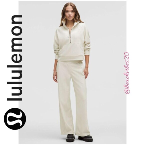 LULULEMON ATHLETICA Scuba Mid-Rise Wide-Leg Pant *Velvet Bone XL NWT LL-233 - Picture 1 of 16